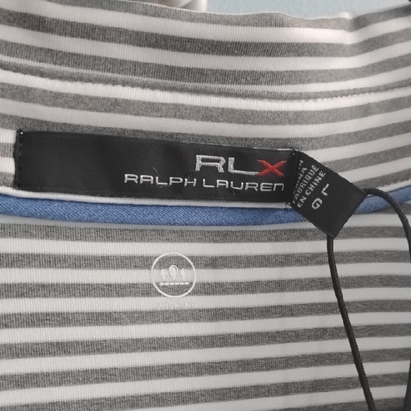 Ralph Lauren Men's Polo in Gray and White Stripes - Picture 2 of 6